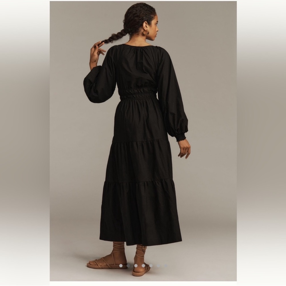 Anthropologie The Somerset Maxi Dress:
Puff-Sleeve Edition Black Sz Small - Picture 3 of 16